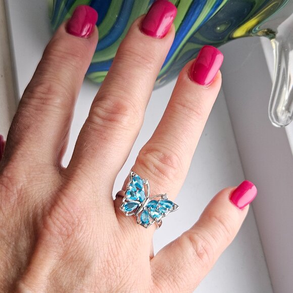 NEW DayDreamer Butterfly Ring Collection - 925 Sterling Silver Ring SIZE 7 - Picture 9 of 9